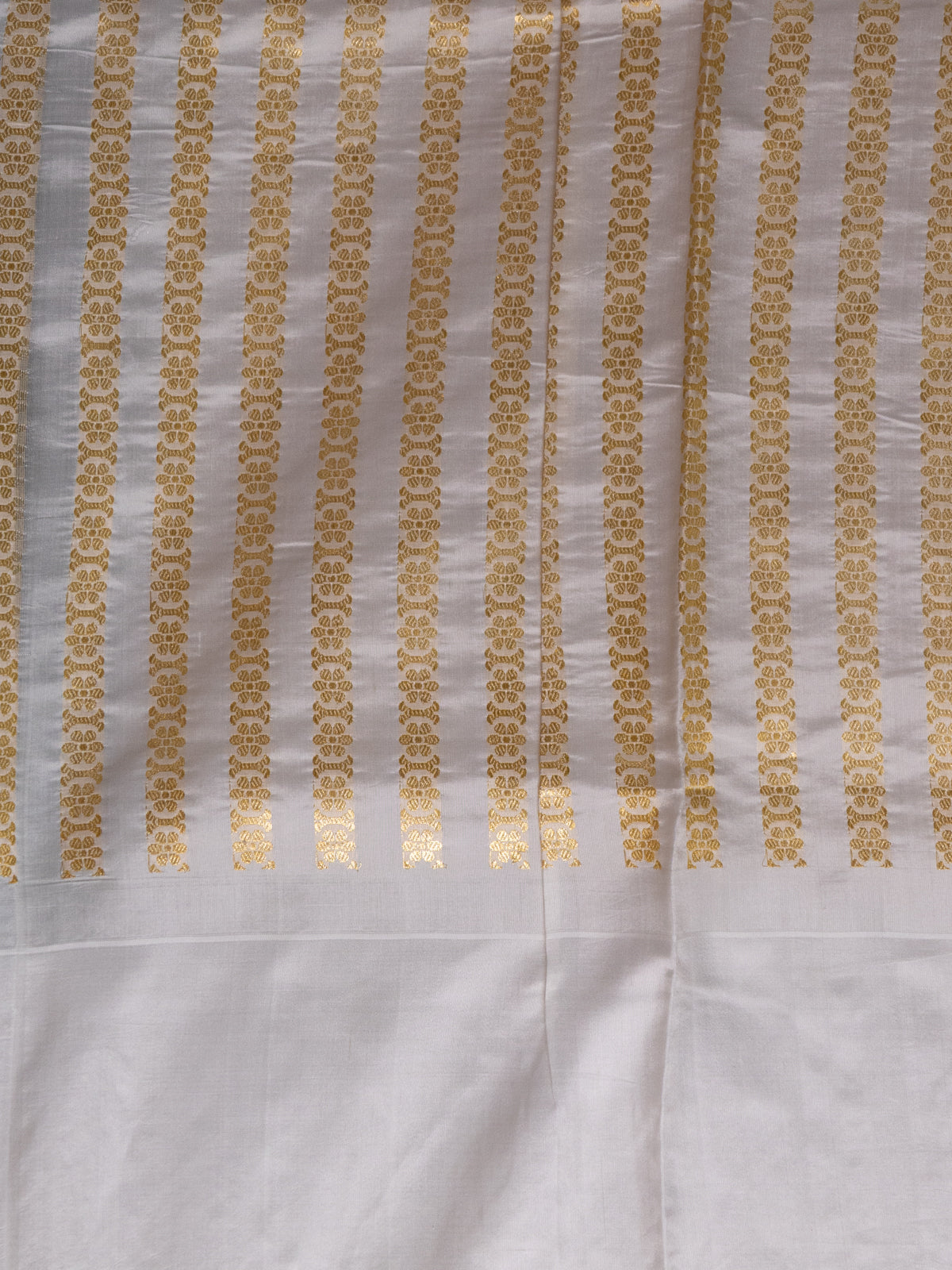 Teal Green & Off White Organza Silk Saree With Petit Point Embroidery