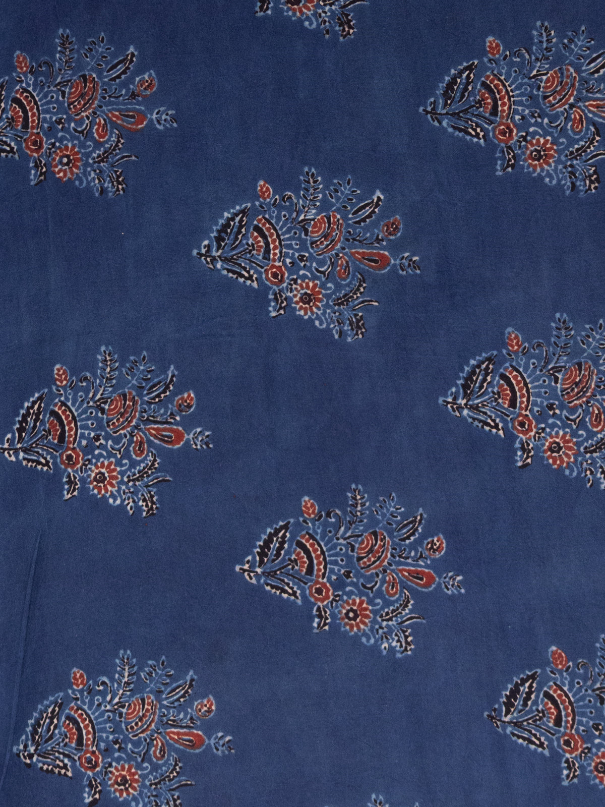Lotus Pink & Navy Blue Silk Kota Saree With Reverse Applique Work