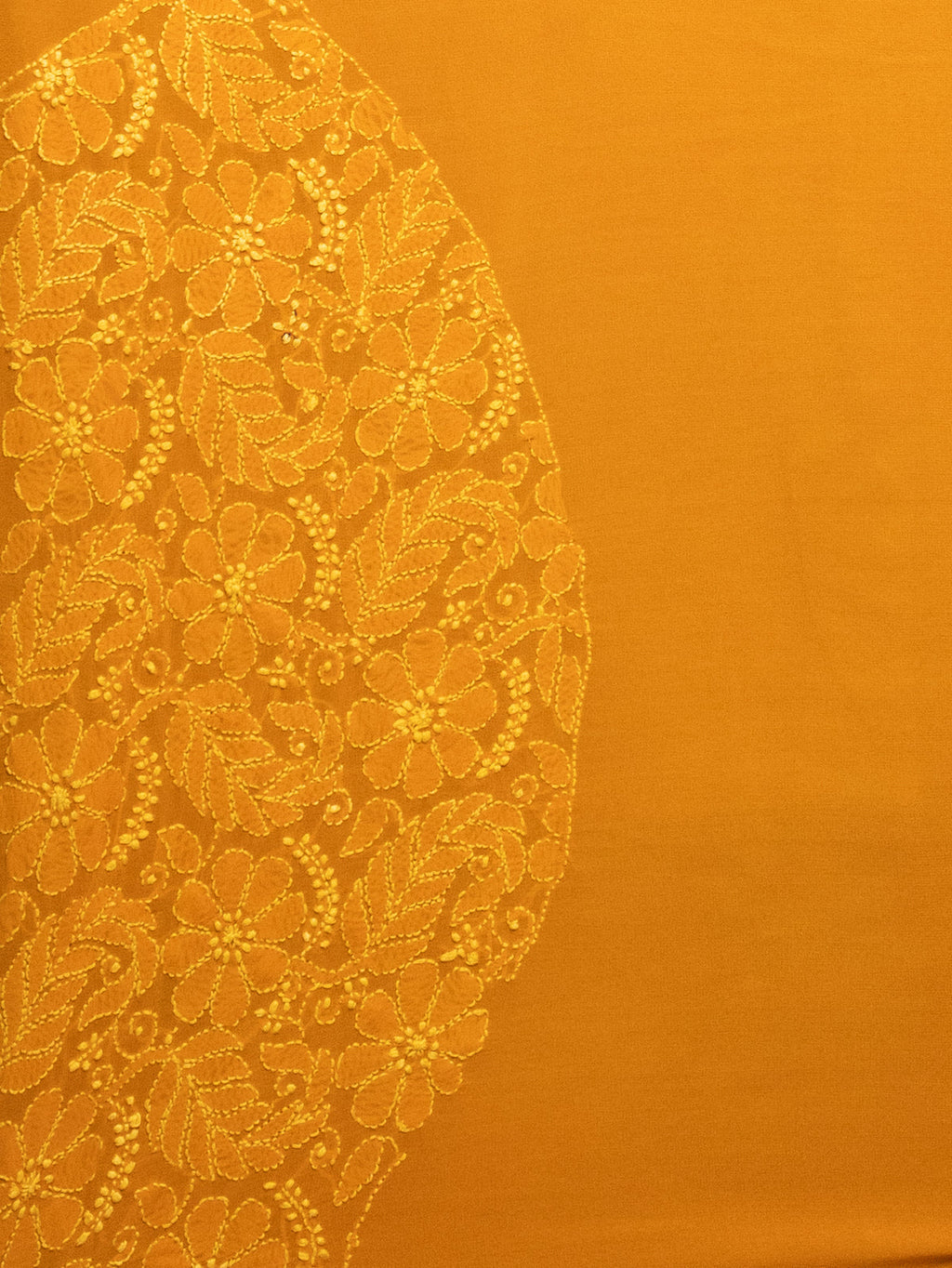 Mustard Yellow Georgette Silk Saree With Bandhej