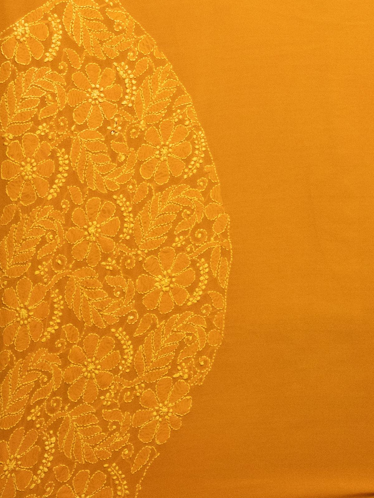 Mustard Yellow Georgette Silk Saree With Bandhej