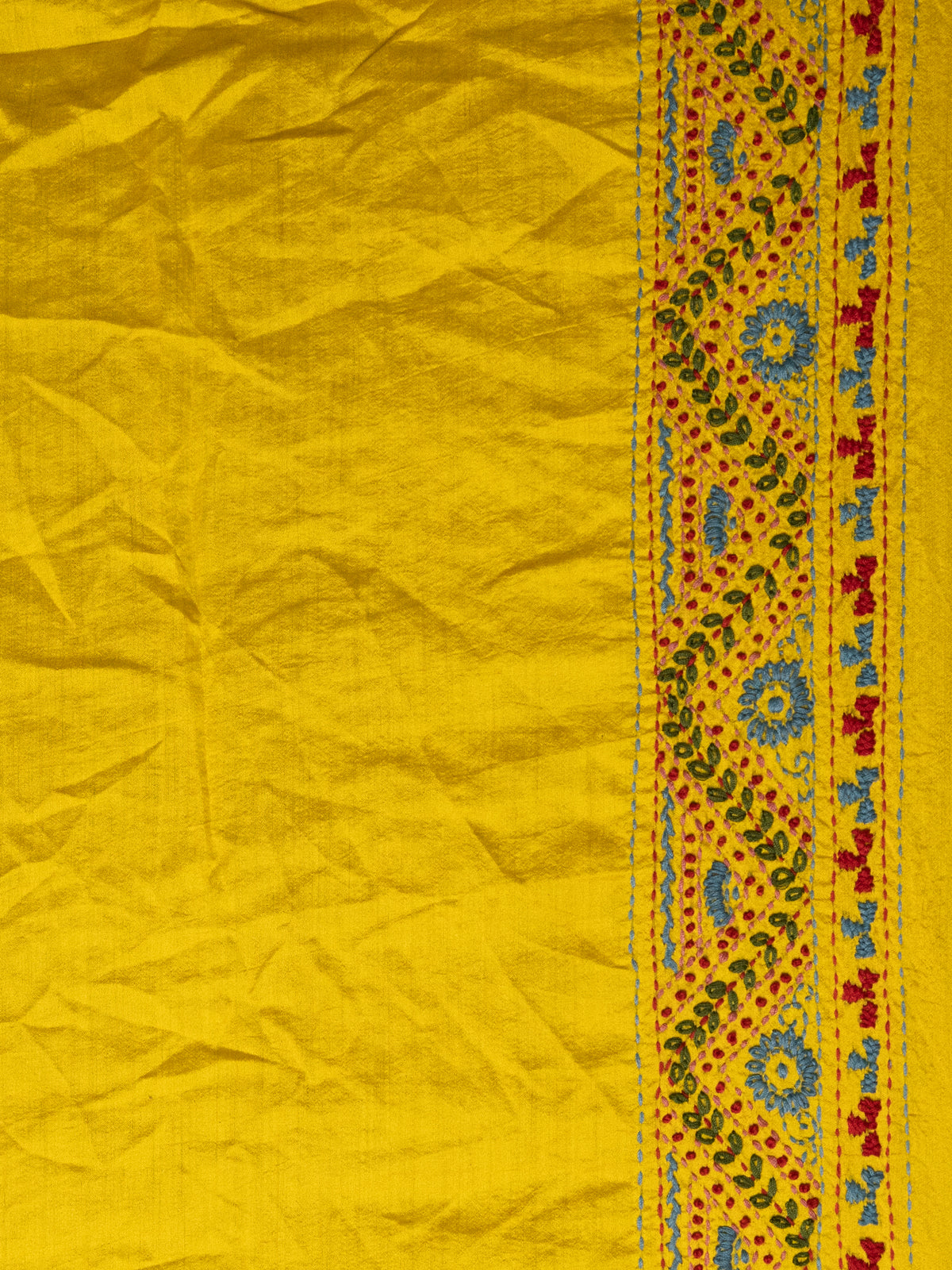 Green & Yellow Bandhani Silk Saree