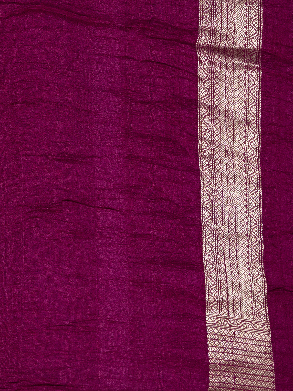 Purple Tussar Silk Saree With Shibori Style