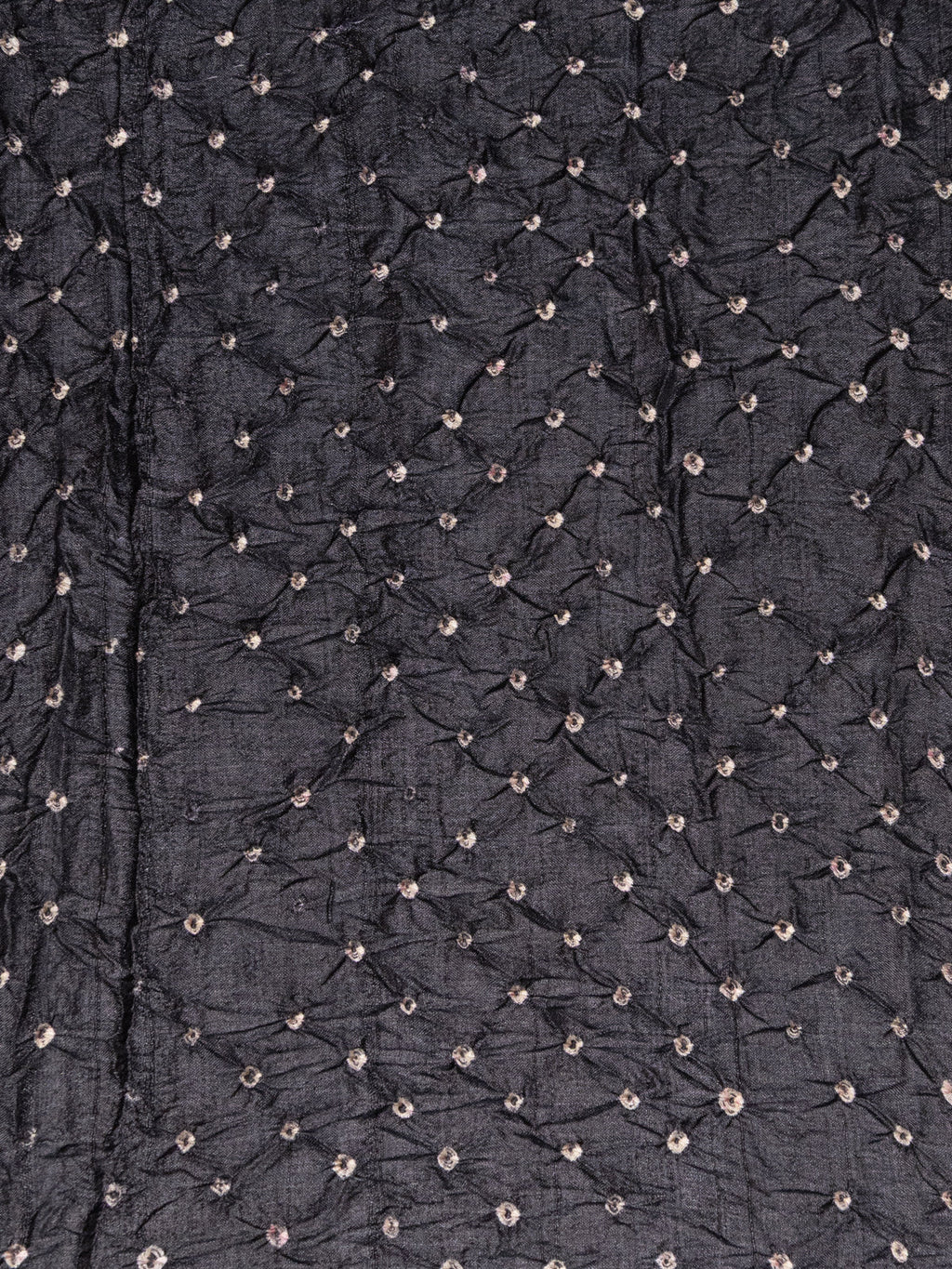 Black Tussar Silk Saree With Placement Style Shibori Prints
