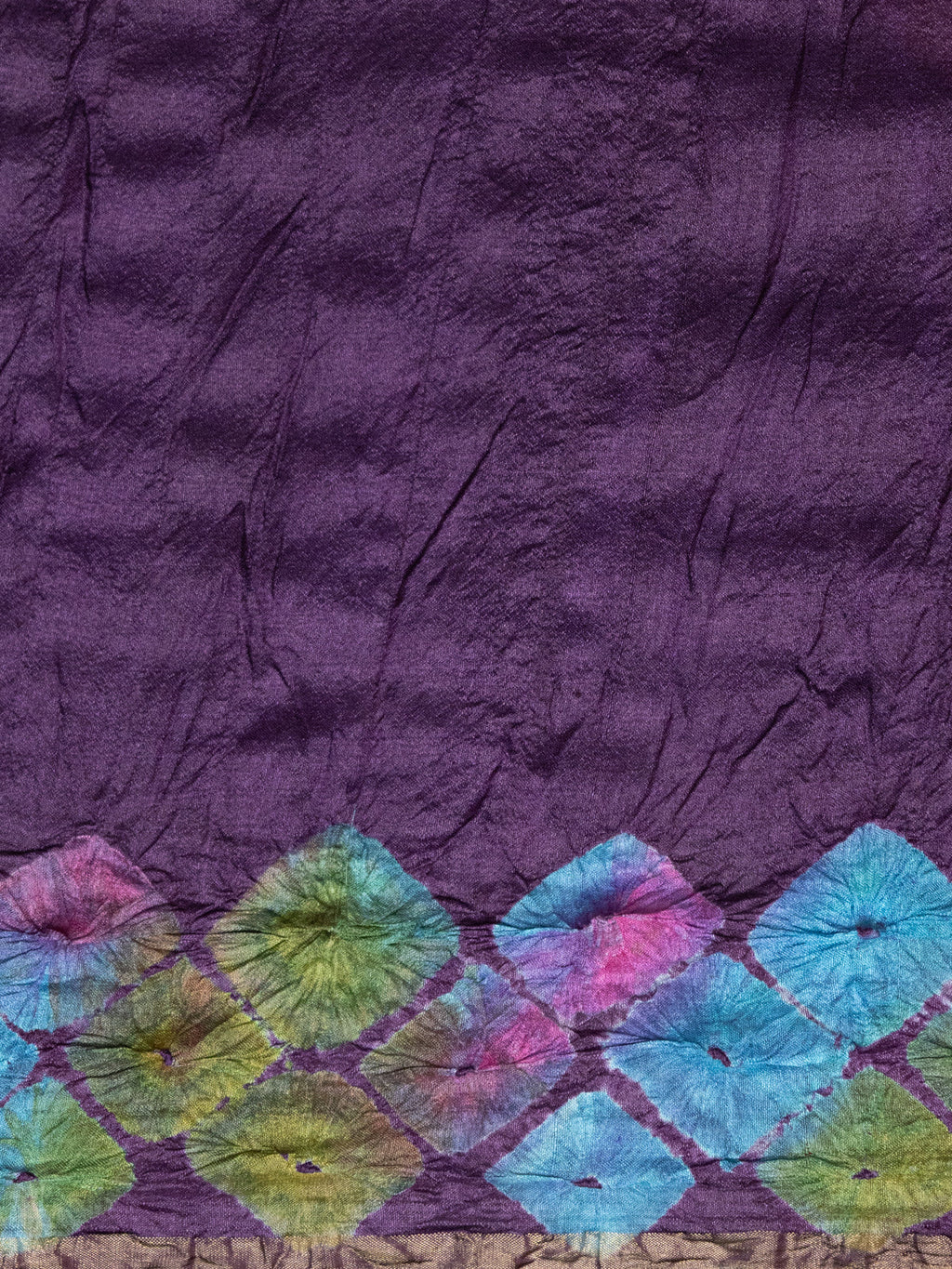 Deep Violet Tussar Silk Saree