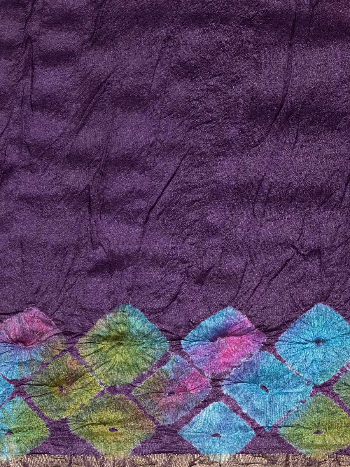 Deep Violet Tussar Silk Saree