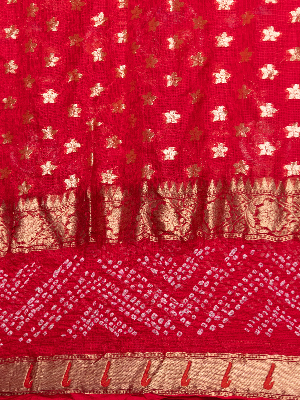 Pink Zari Kota Saree With Jaal Weaves