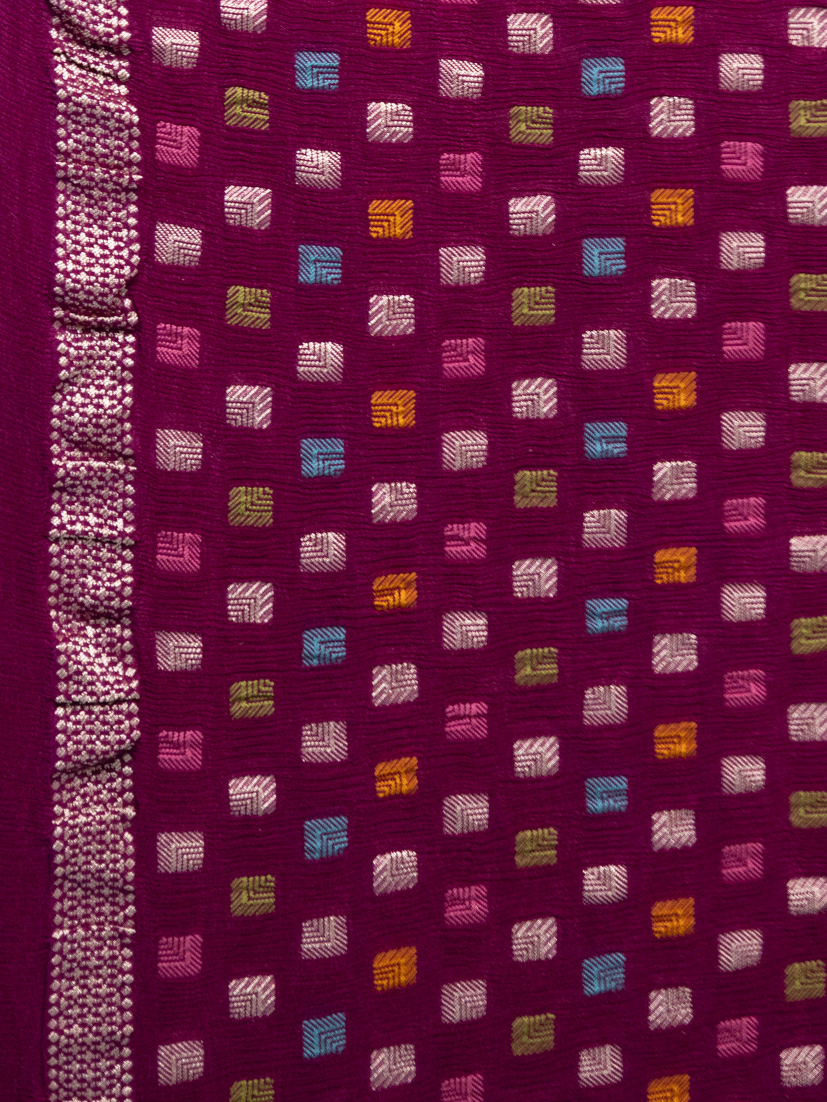 Purple Georgette Saree With Bandhej