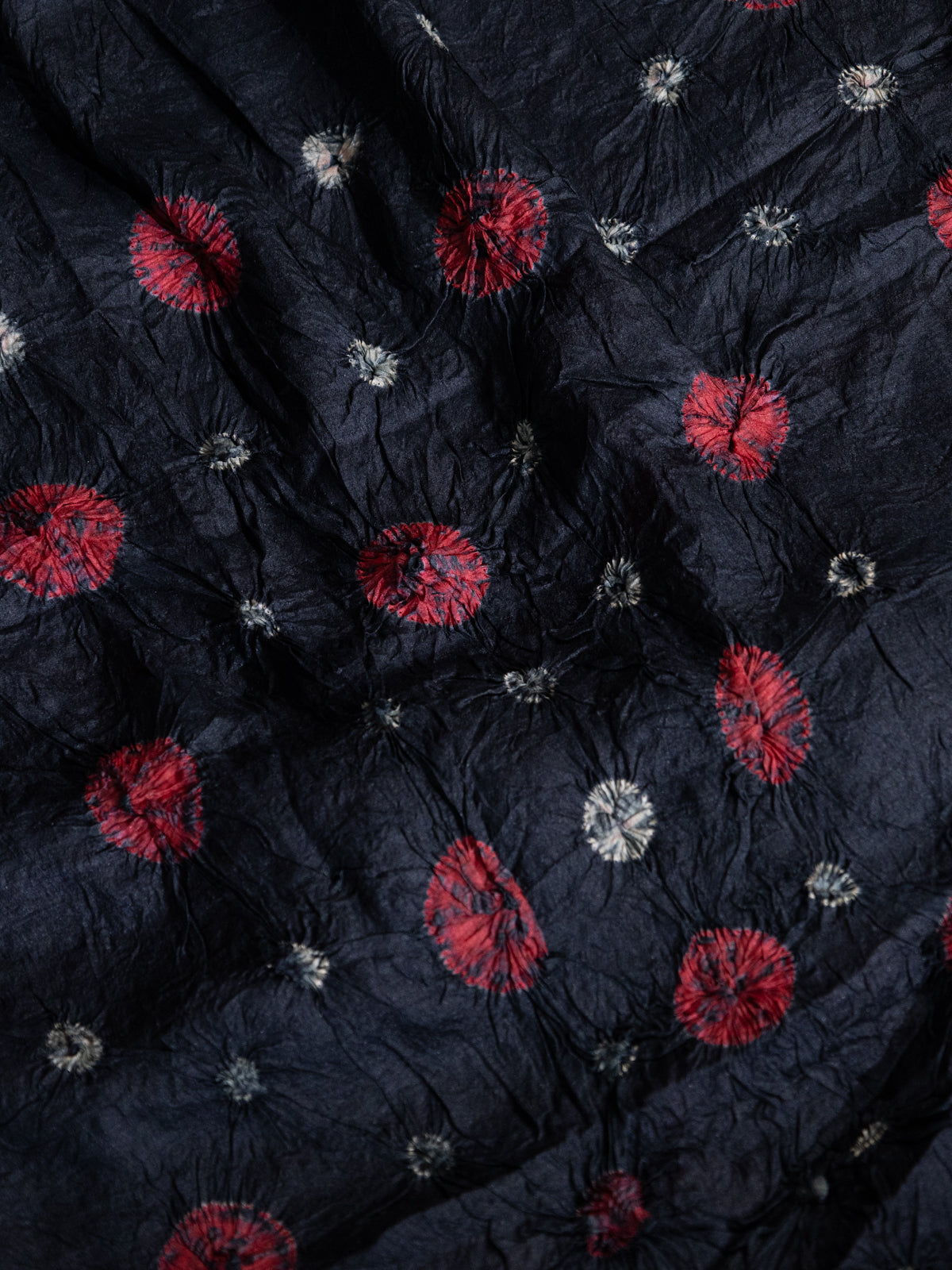 Black & Maroon Tussar Silk Saree With Shibori