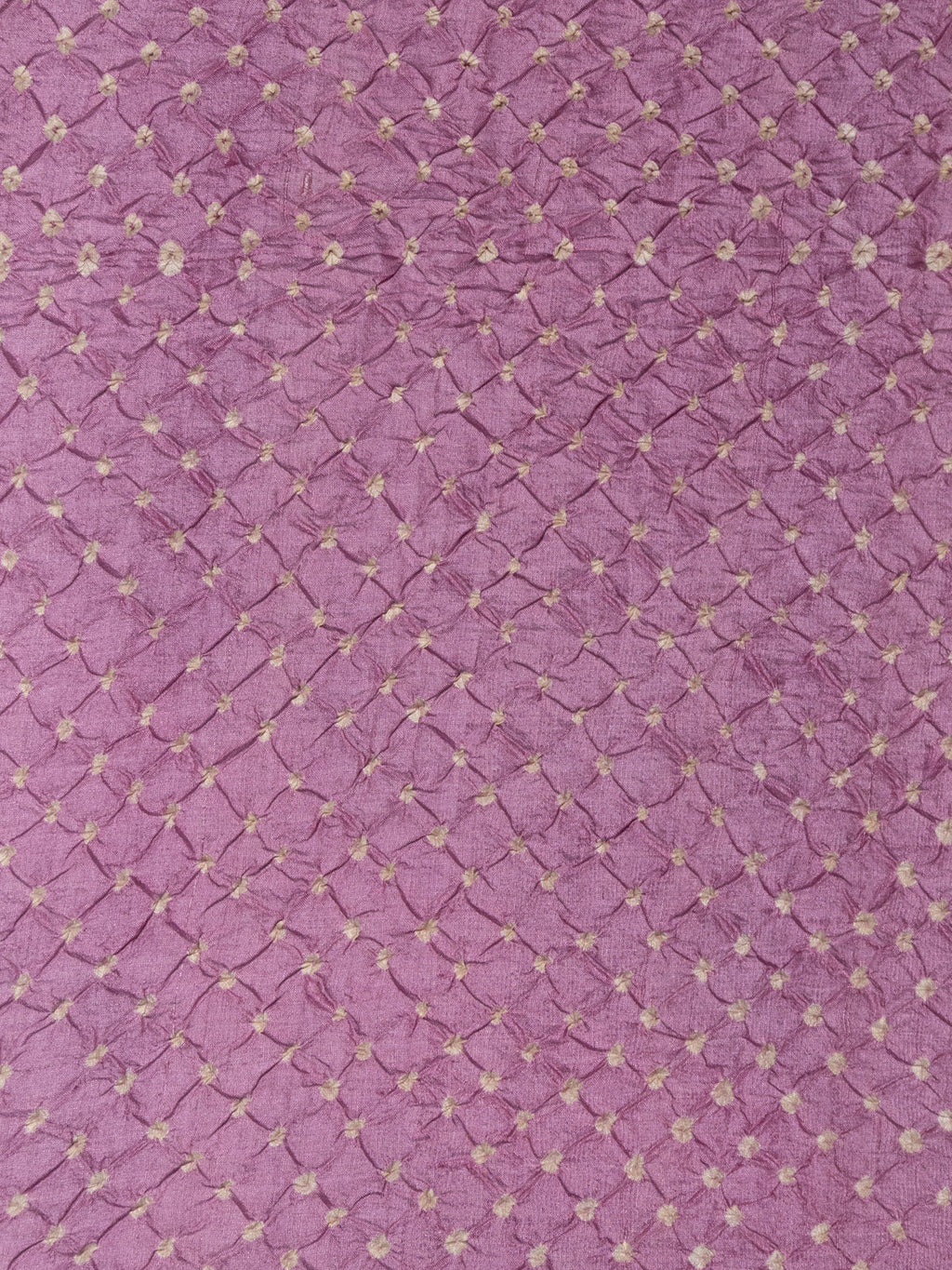 Pastel Lavender Tussar Silk Saree With Placement Style Shibori Prints