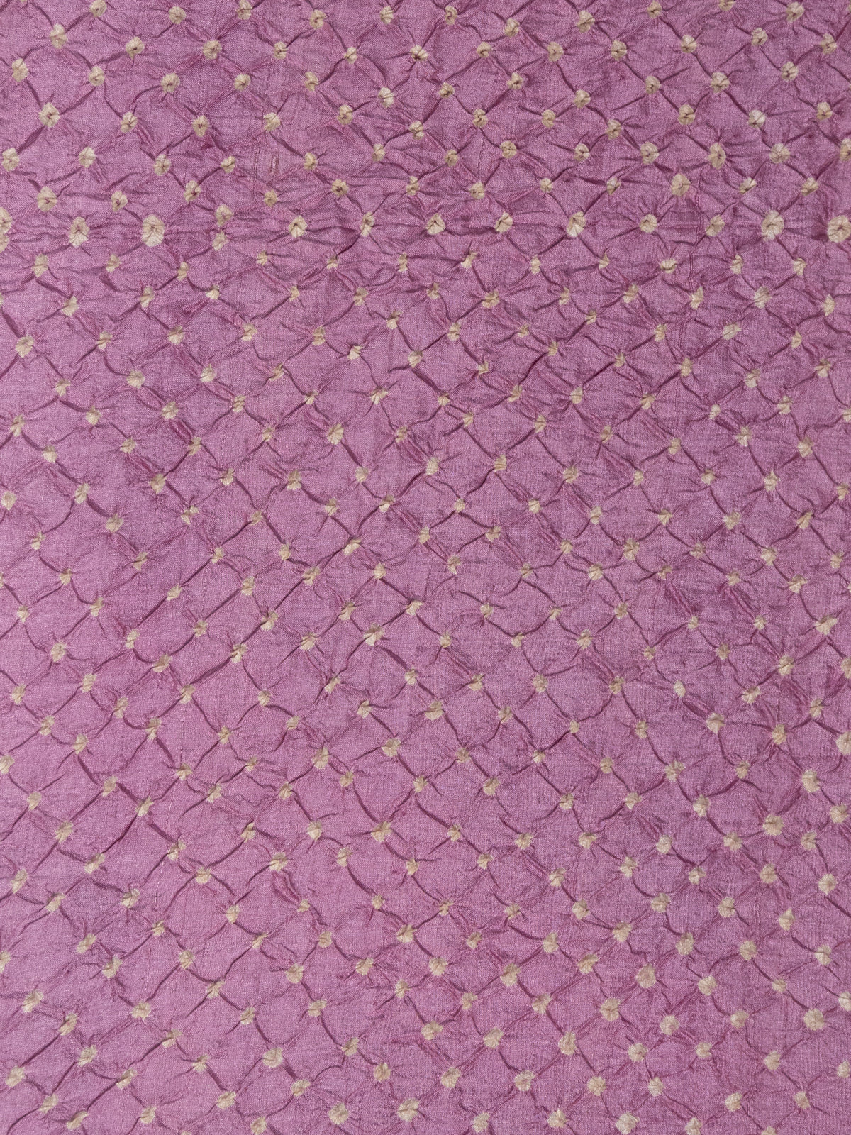Pastel Lavender Tussar Silk Saree With Placement Style Shibori Prints
