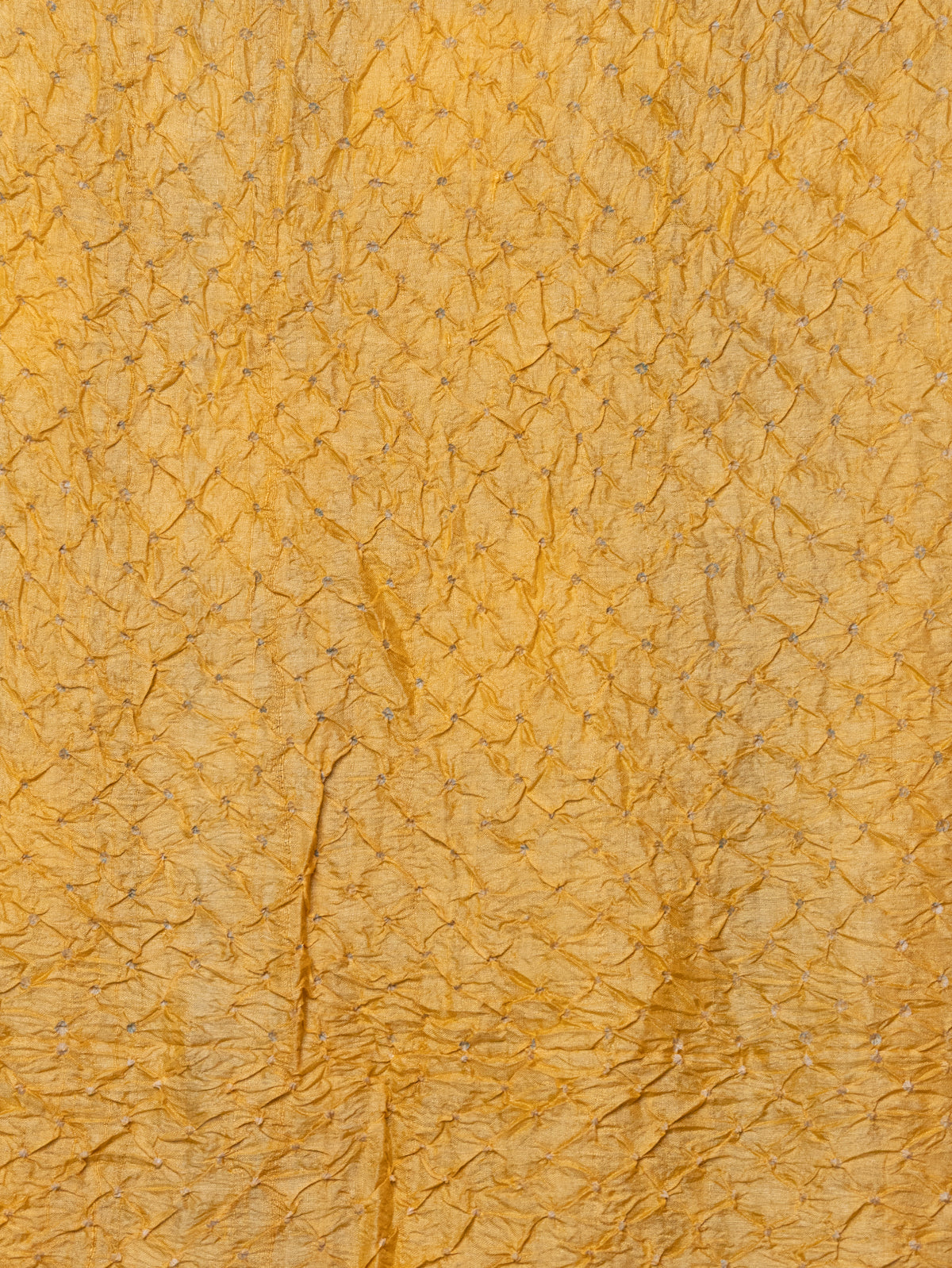 Blue & Pale Yellow Tussar Silk Saree With Shibori