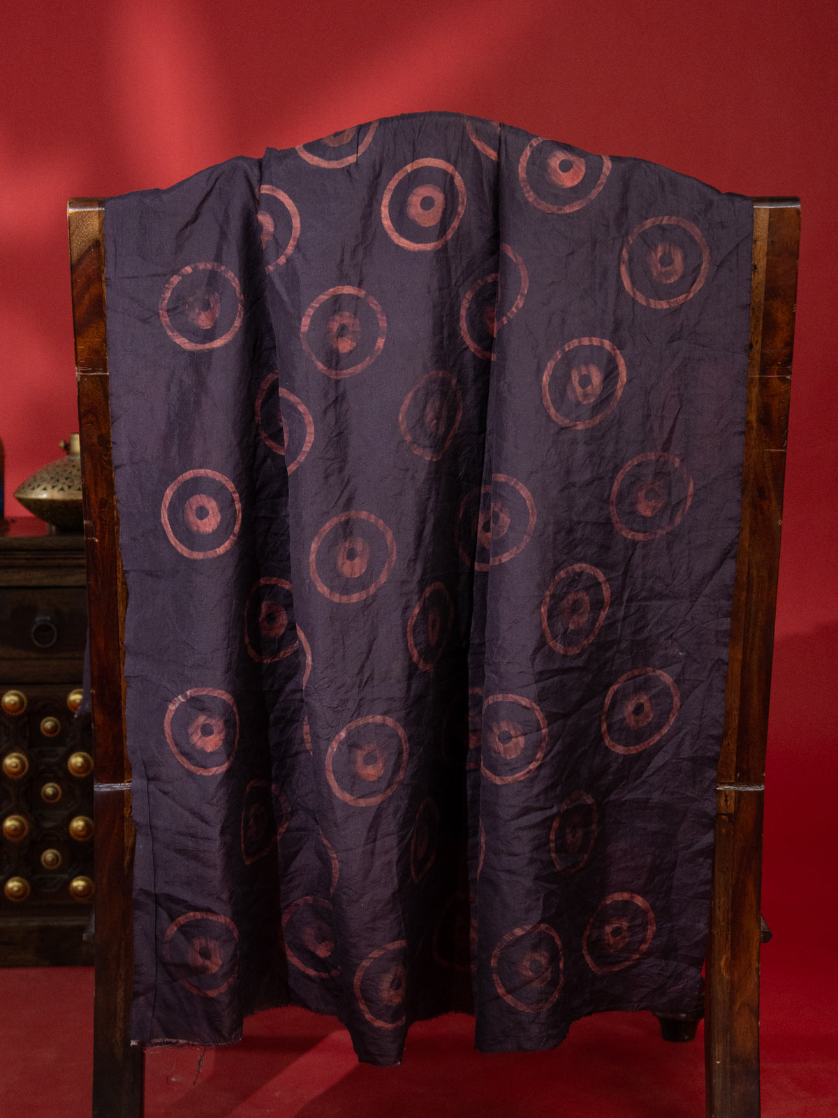 Maroon & Deep Jamun Tussar Silk Saree With Bandhej