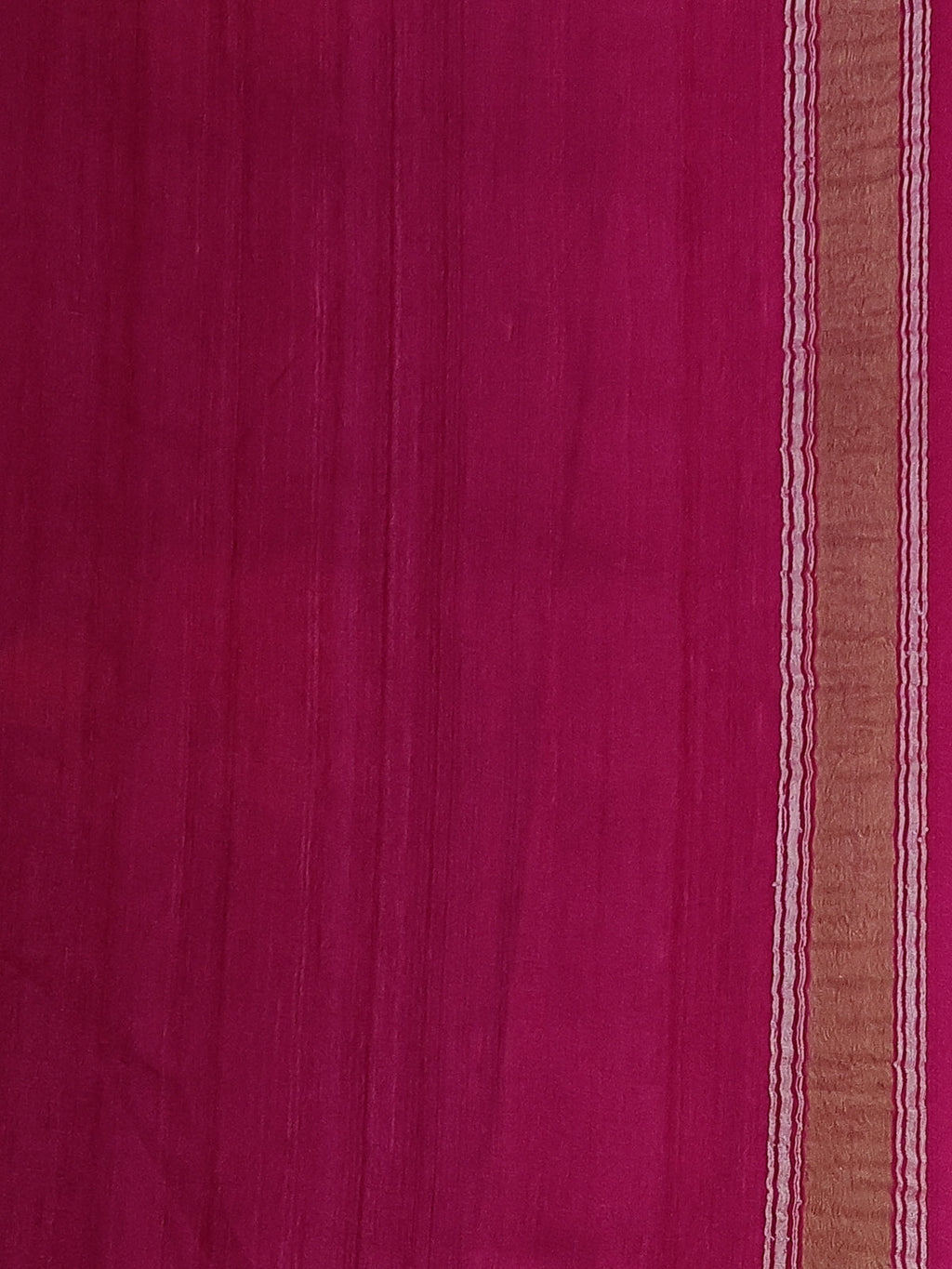 Blue -Pink Banarasi Tussar Georgette Silk Saree With Floral Buttas & Zari Border