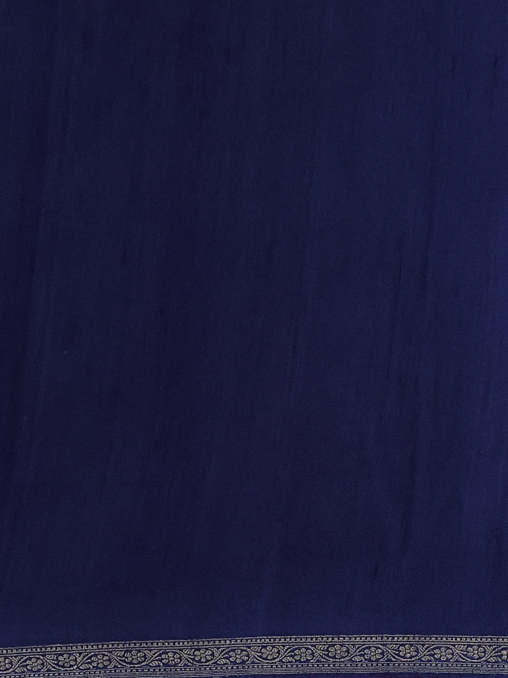 Brown-Violet Banarasi Tussar Georgette Silk Saree With Plain Body & Zari Weaves