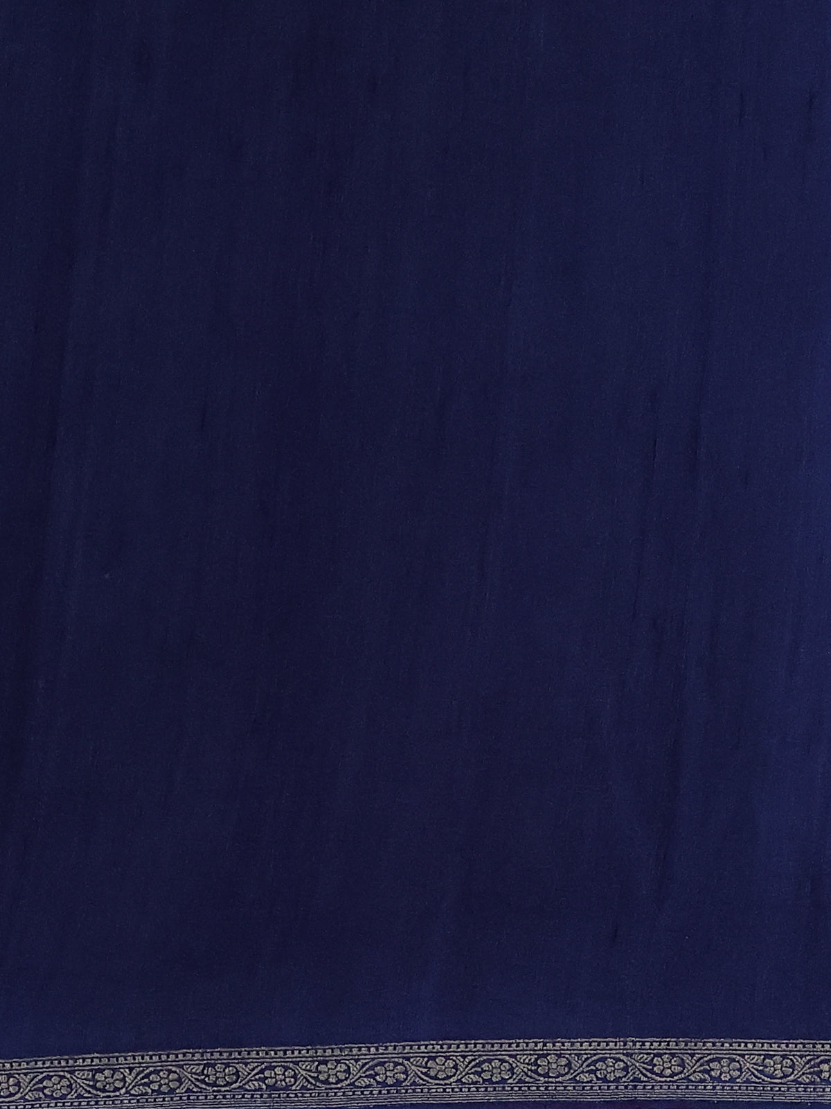 Brown-Violet Banarasi Tussar Georgette Silk Saree With Plain Body & Zari Weaves