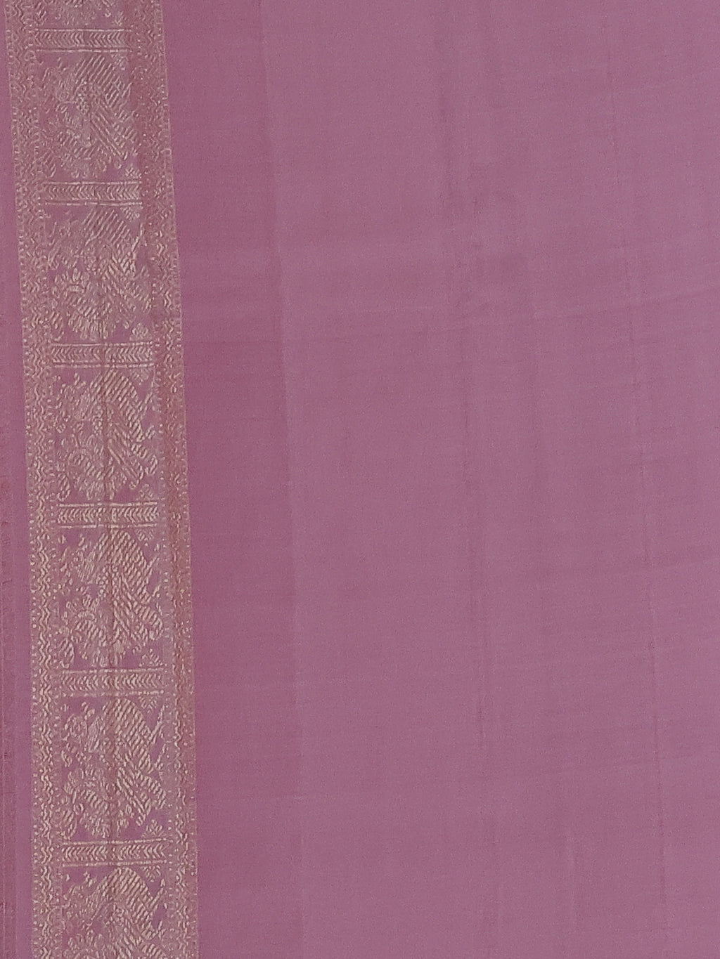 Brown-Pastel Pink Kanchipuram Silk Saree With allover thread & zari weaves
