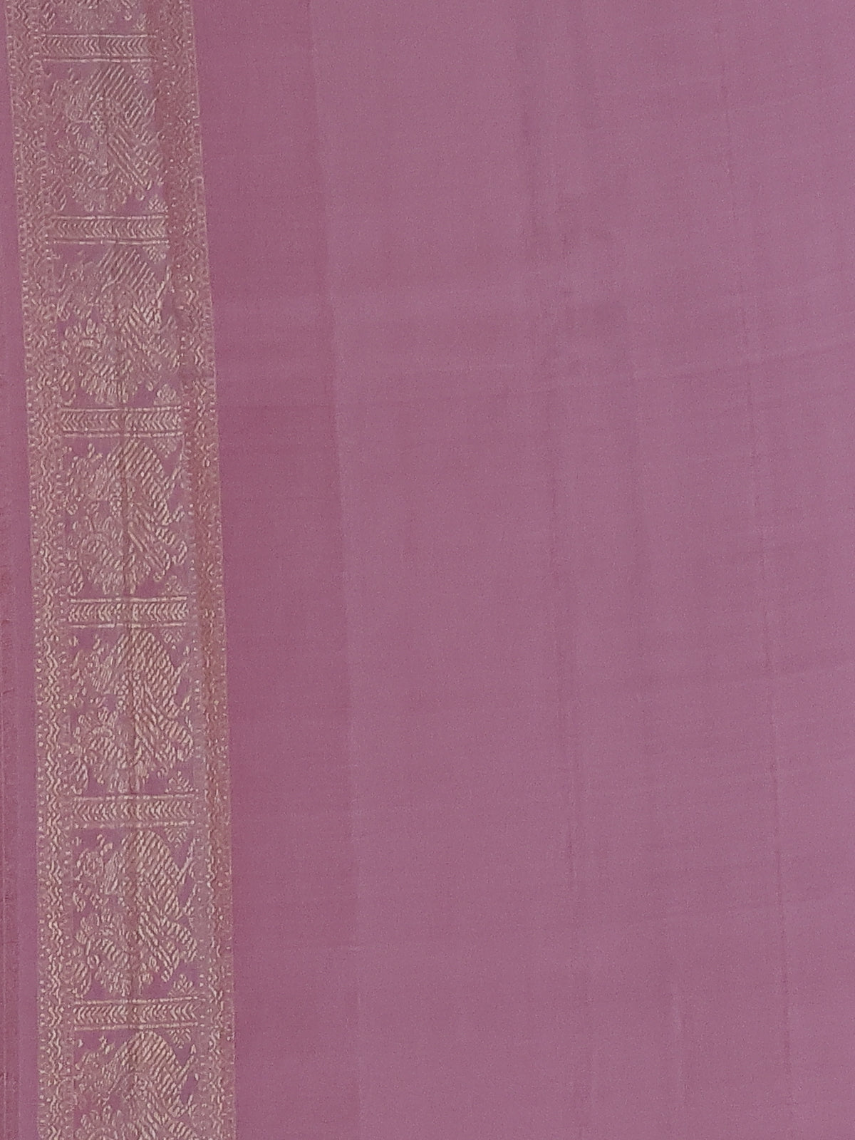 Brown-Pastel Pink Kanchipuram Silk Saree With allover thread & zari weaves