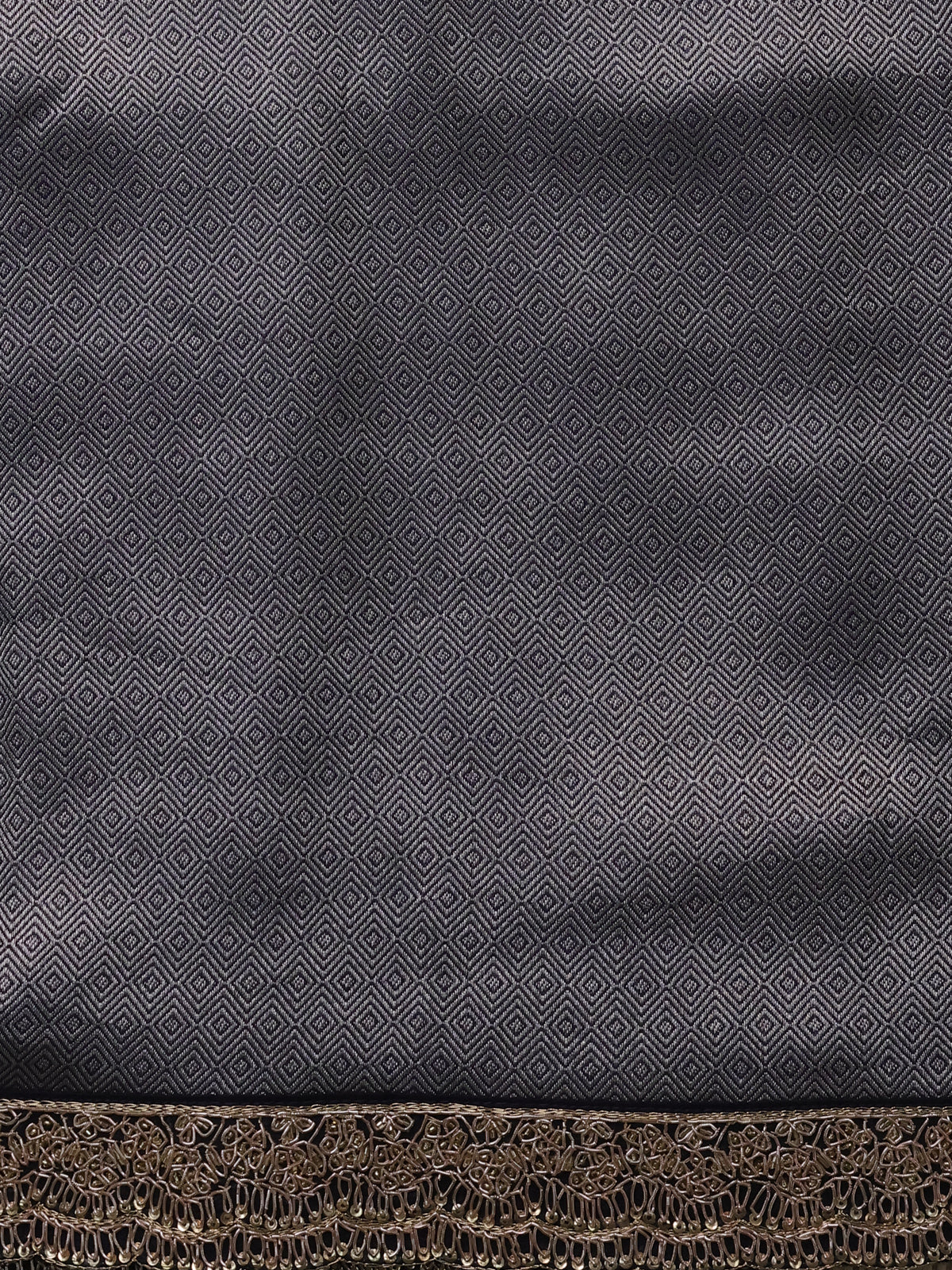 Navy Blue Banarasi Silk Saree With Brocade Zari Weaves & Embroided Border