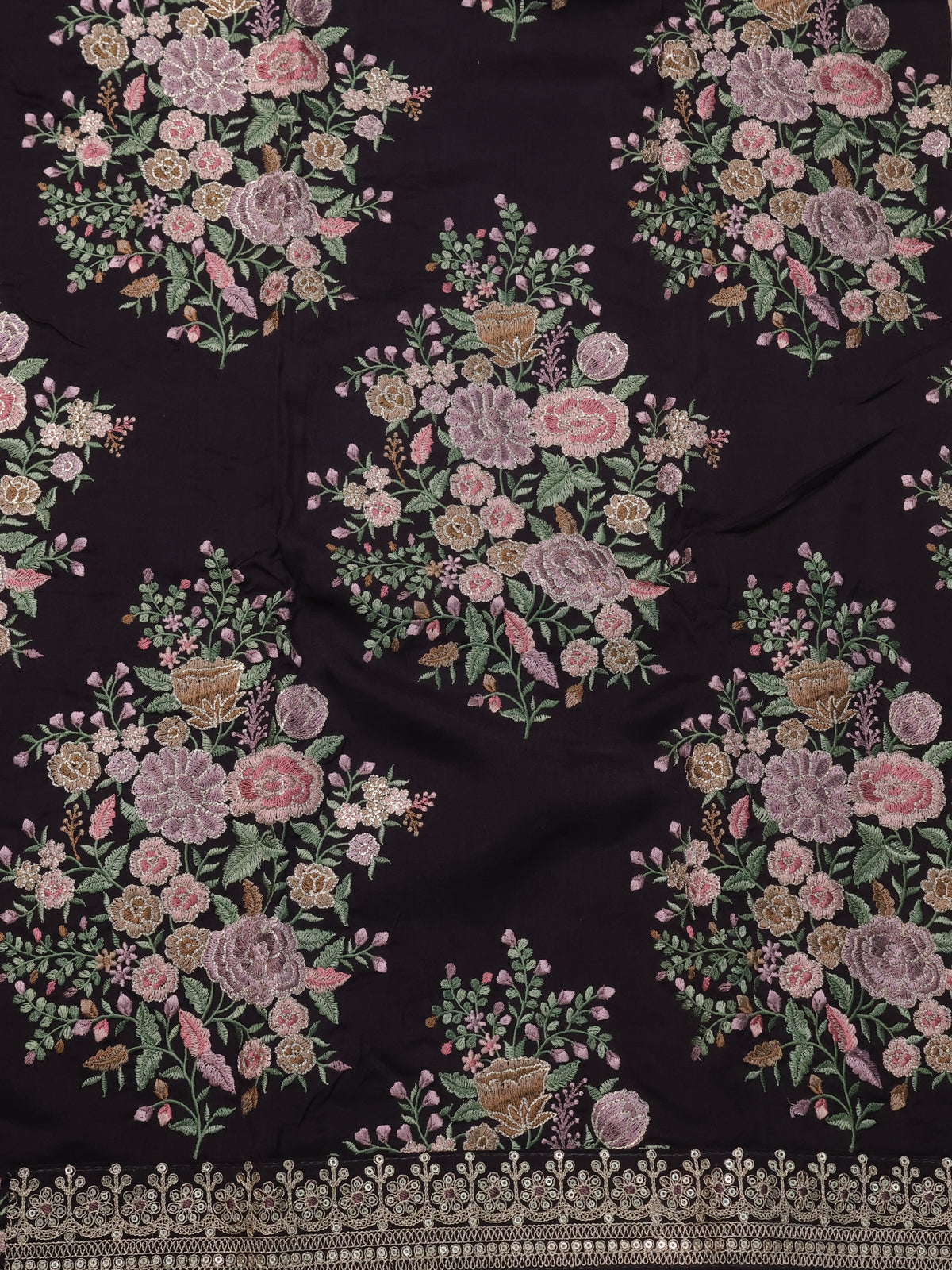 Deep Jmaun Pure Organza Silk Saree With Silver & Gold Zari Stripes & Sequin Work Border