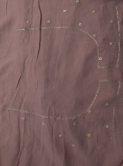 Pastel Pink Pure Georgette Saree With Allover Sequin & Beaded Work