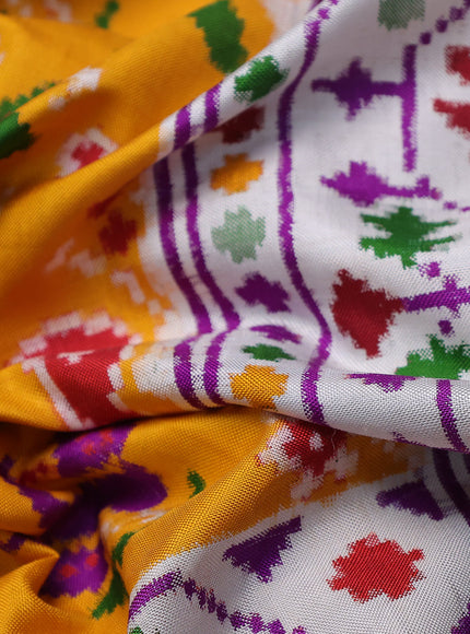 Off White Patan Patola Silk Saree