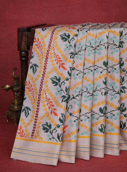 Off White Patan Patola Silk Saree
