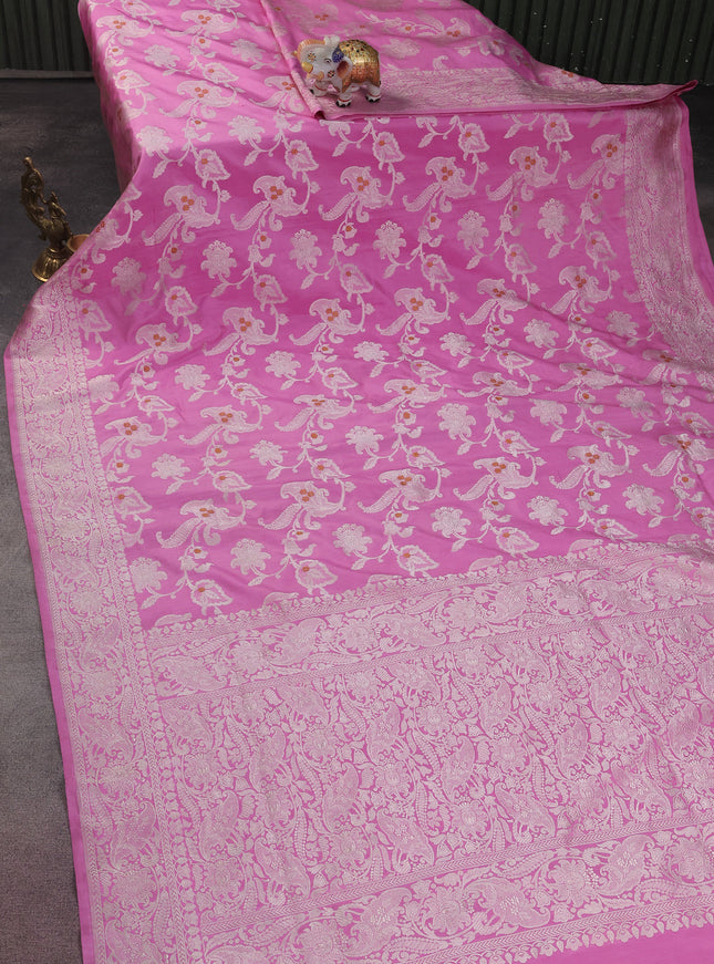 Light Pink Banarasi Silk Saree