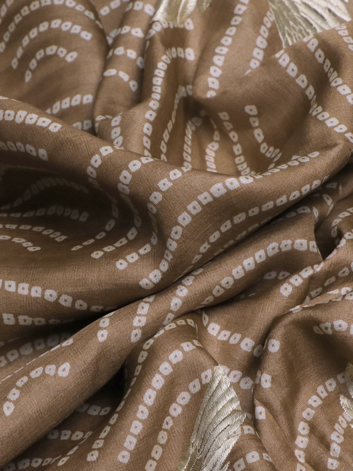 Brown Pure Tussar Silk Saree