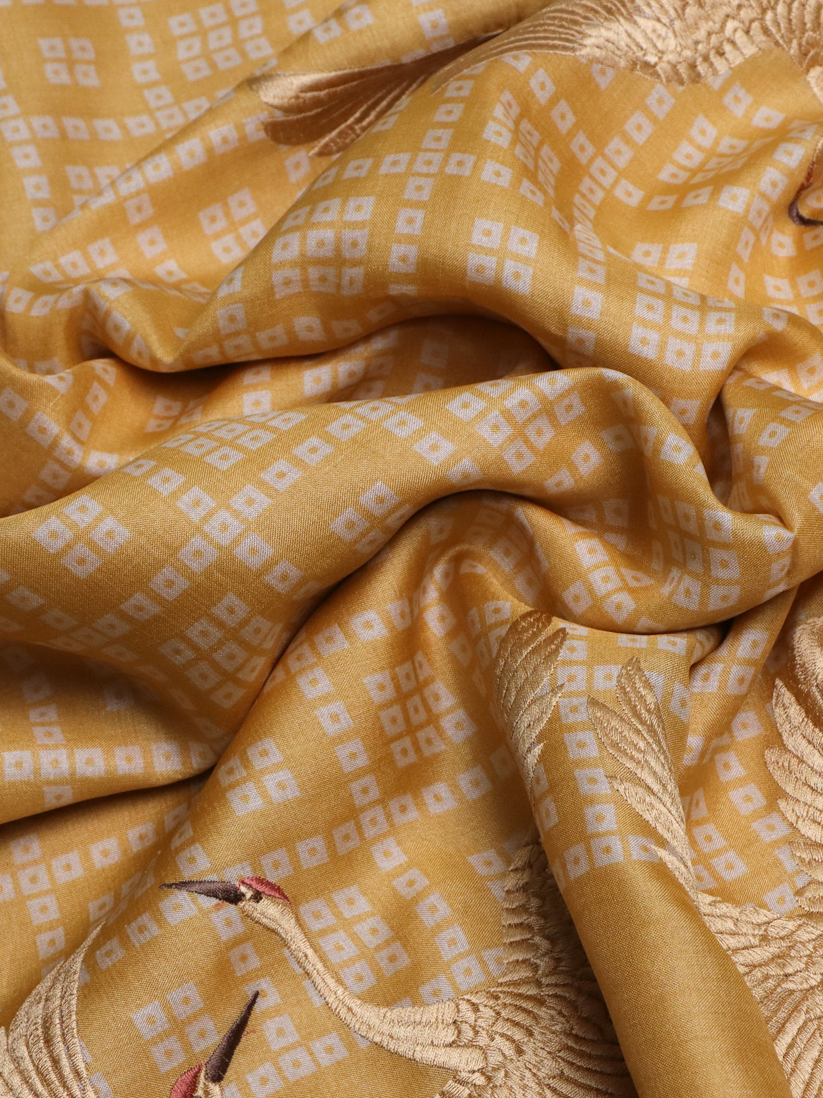 Yellow Pure Tussar Silk Saree