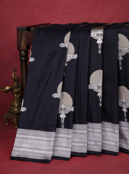 Black Banarasi Silk Saree