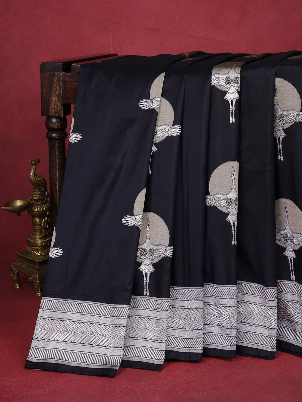 Black Banarasi Silk Saree