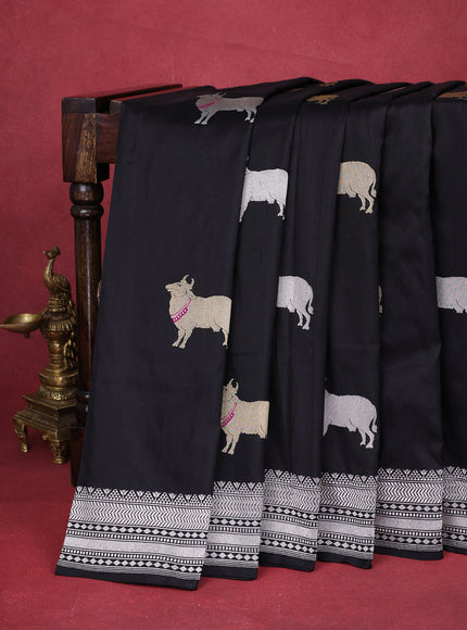 Black Banarasi Silk Saree