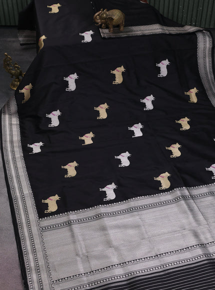 Black Banarasi Silk Saree