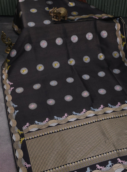 Black Banarasi Silk Saree