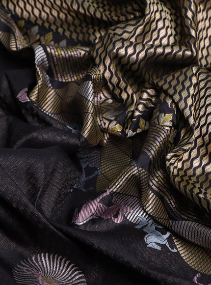 Black Banarasi Silk Saree