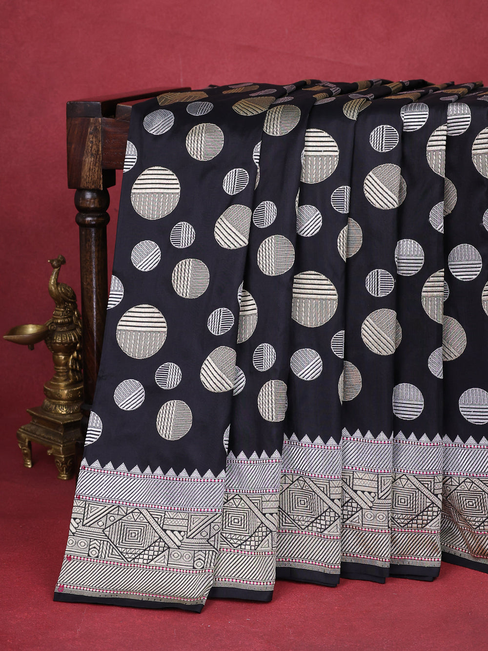 Black Banarasi Silk Saree