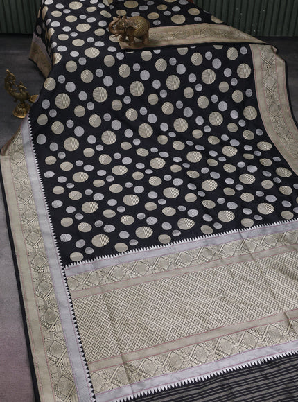 Black Banarasi Silk Saree