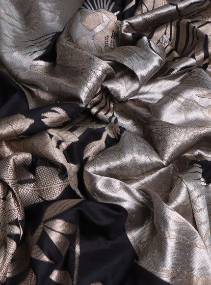 Black Banarasi Silk Saree