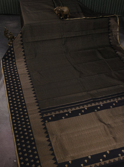 Black Kanchipuram Silk Saree