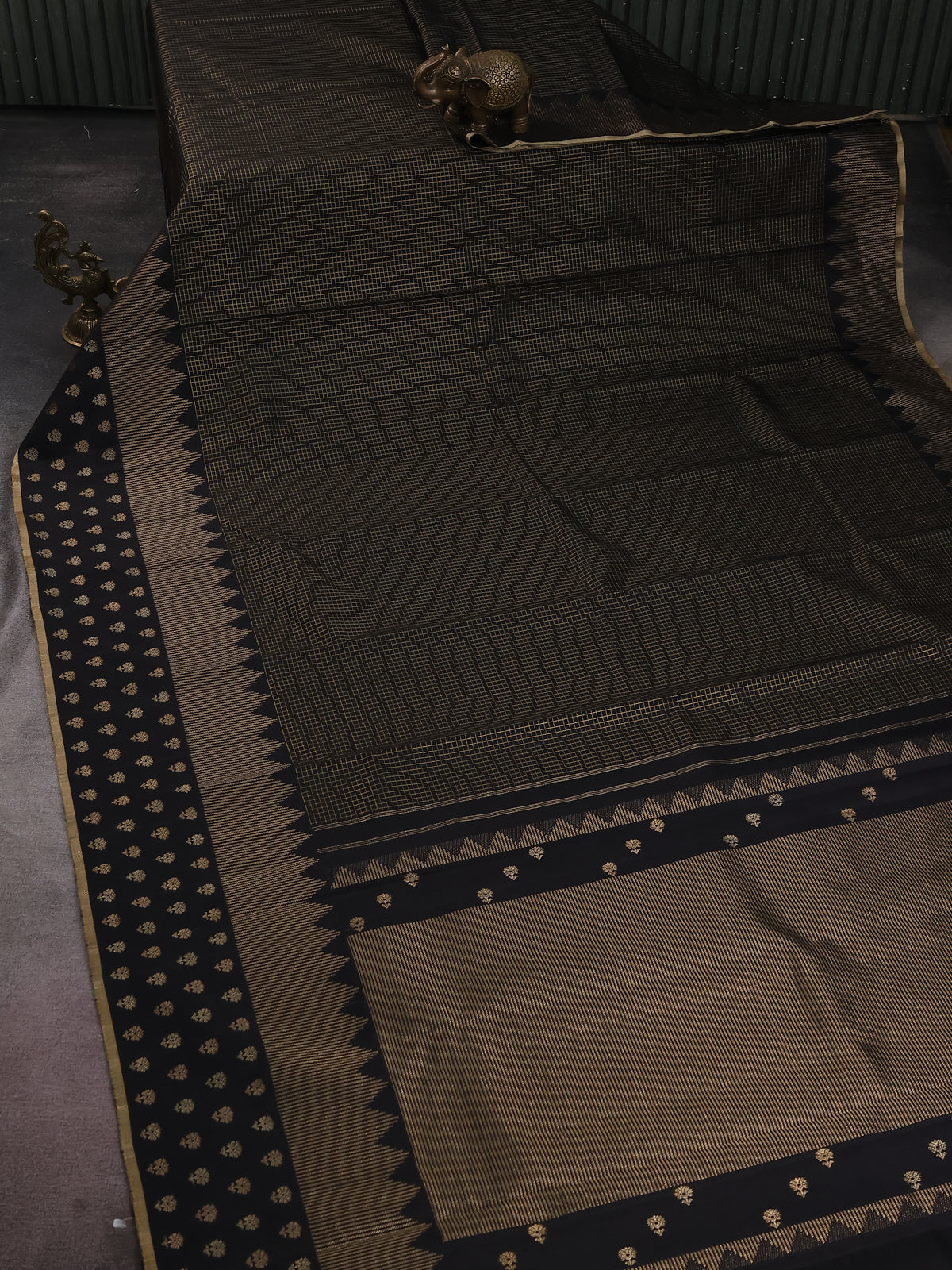 Black Kanchipuram Silk Saree