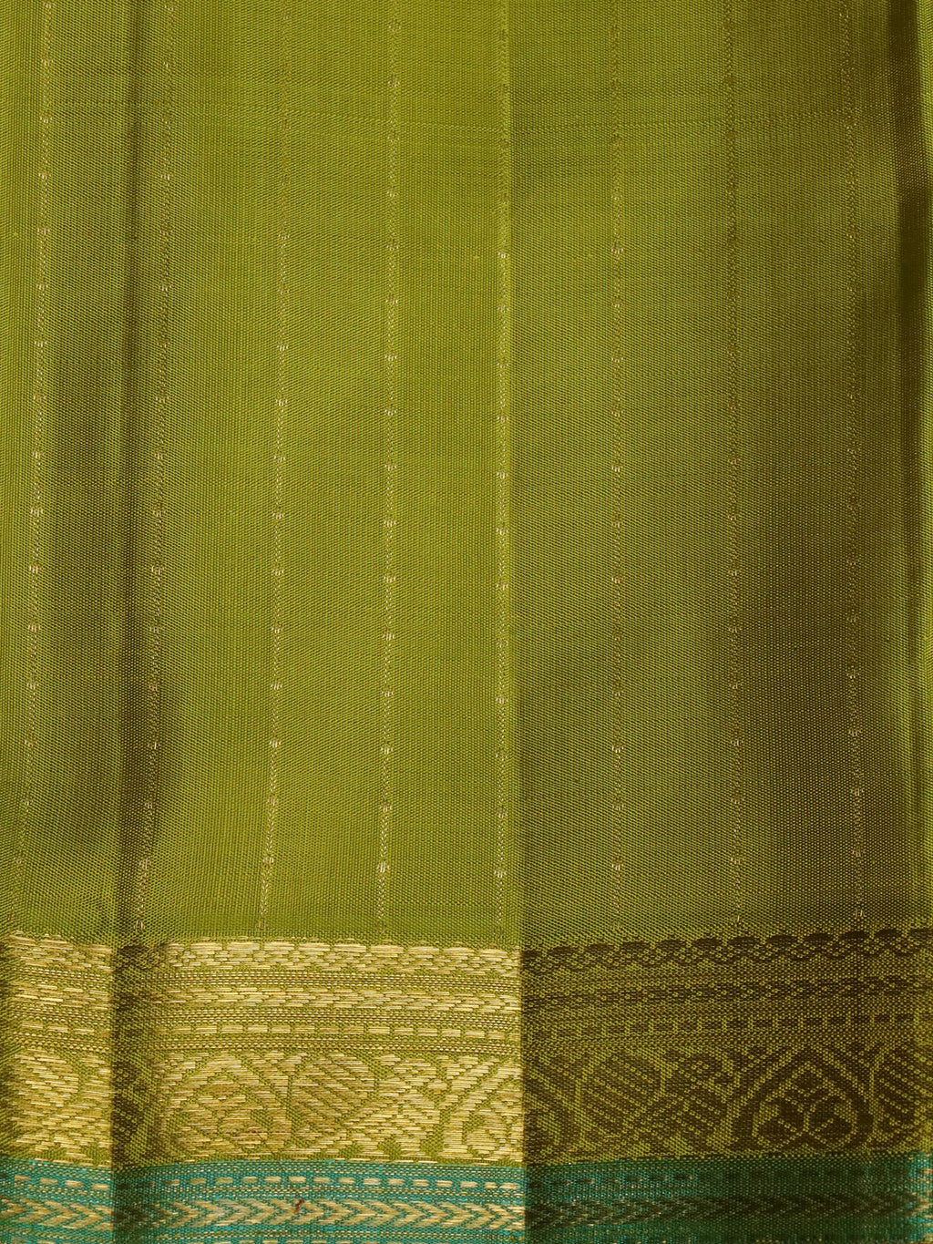 Lime Green Kanchipuram Silk Saree