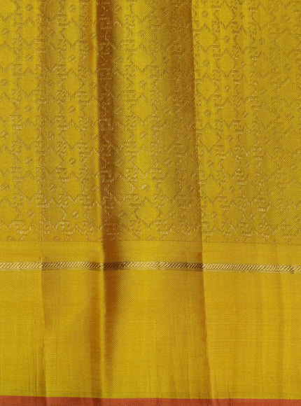 Yellow Kanchipuram Silk Saree