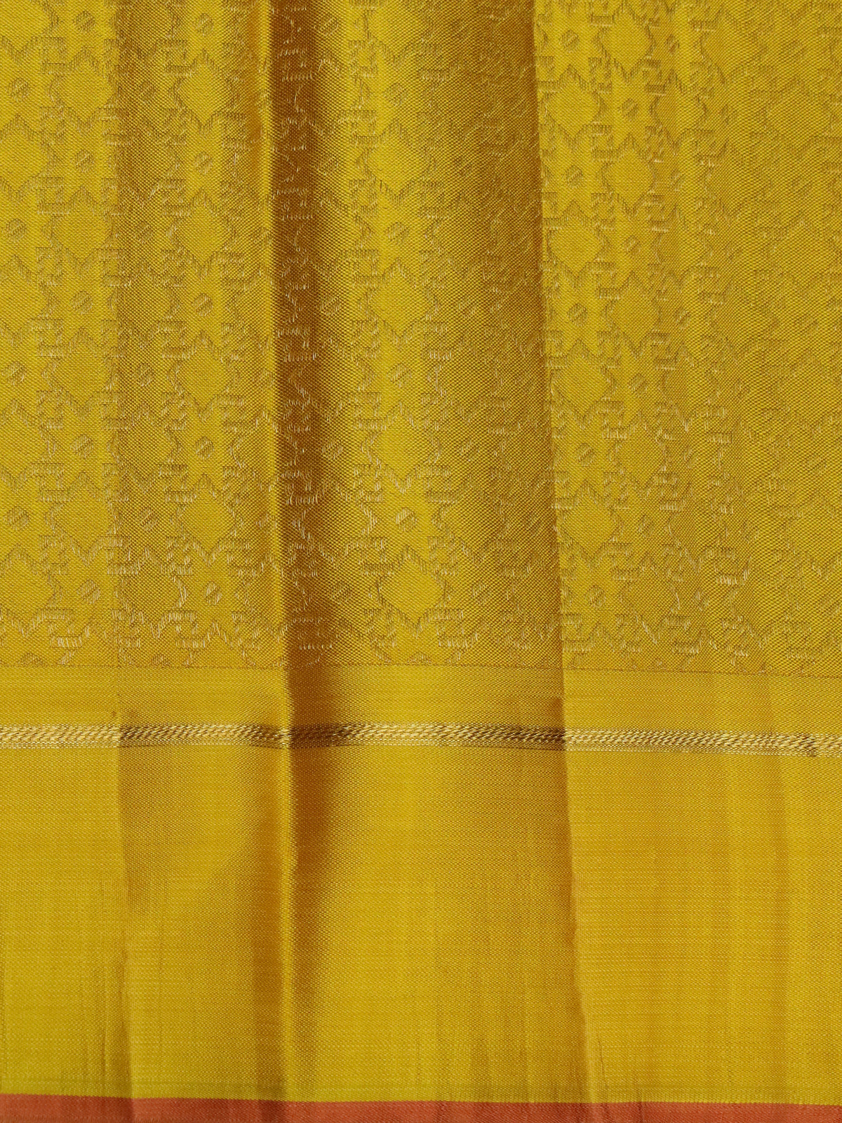 Yellow Kanchipuram Silk Saree