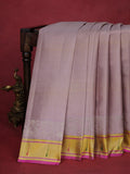 Pastel Pink -Yellow Kanchipuram Silk Saree
