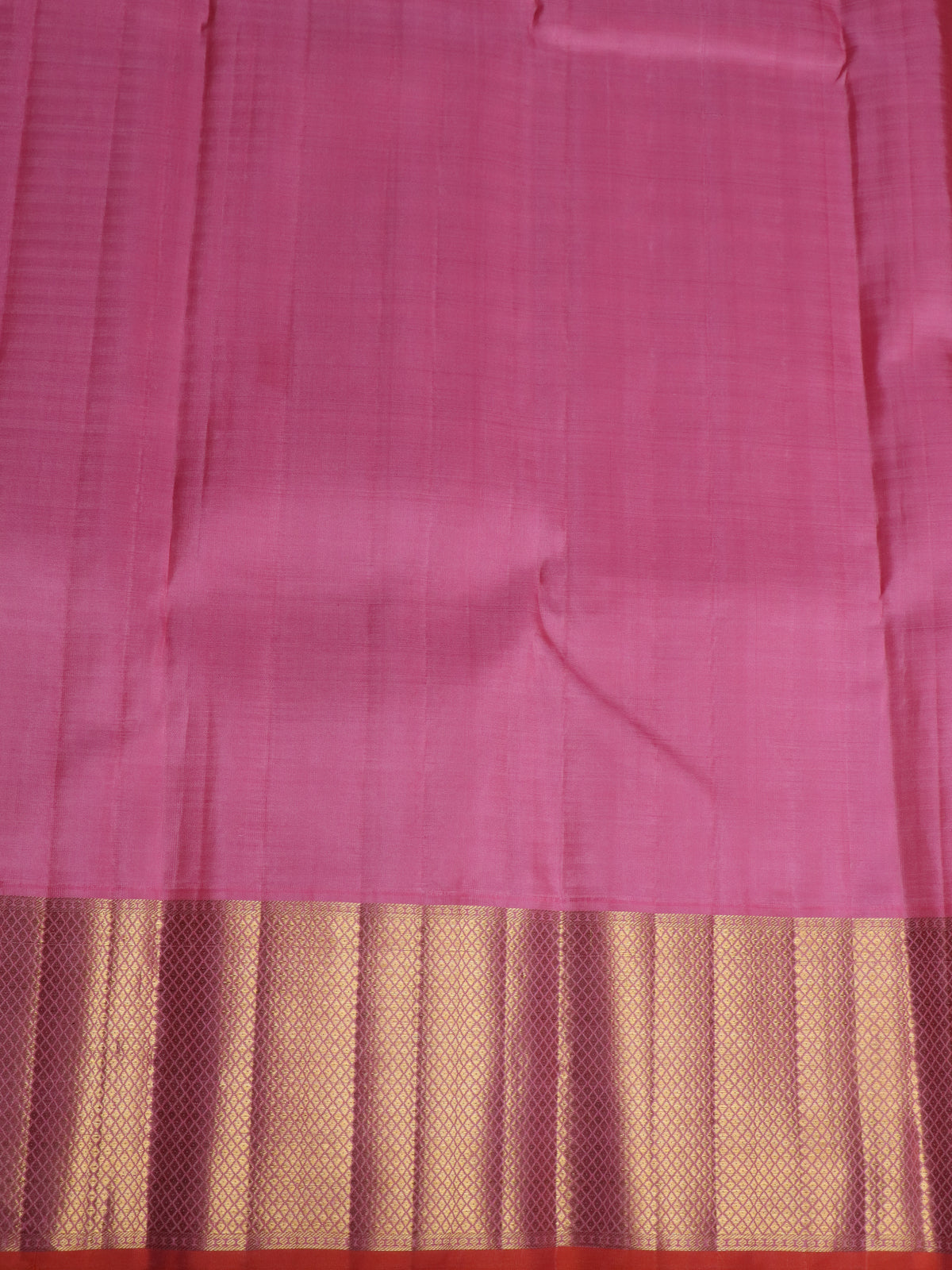 Peach Orange Kanchipuram Silk Saree