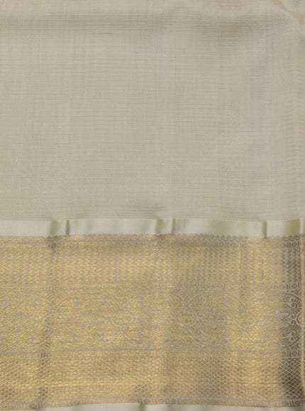 Off White Pure Kanchipuram Kota Saree