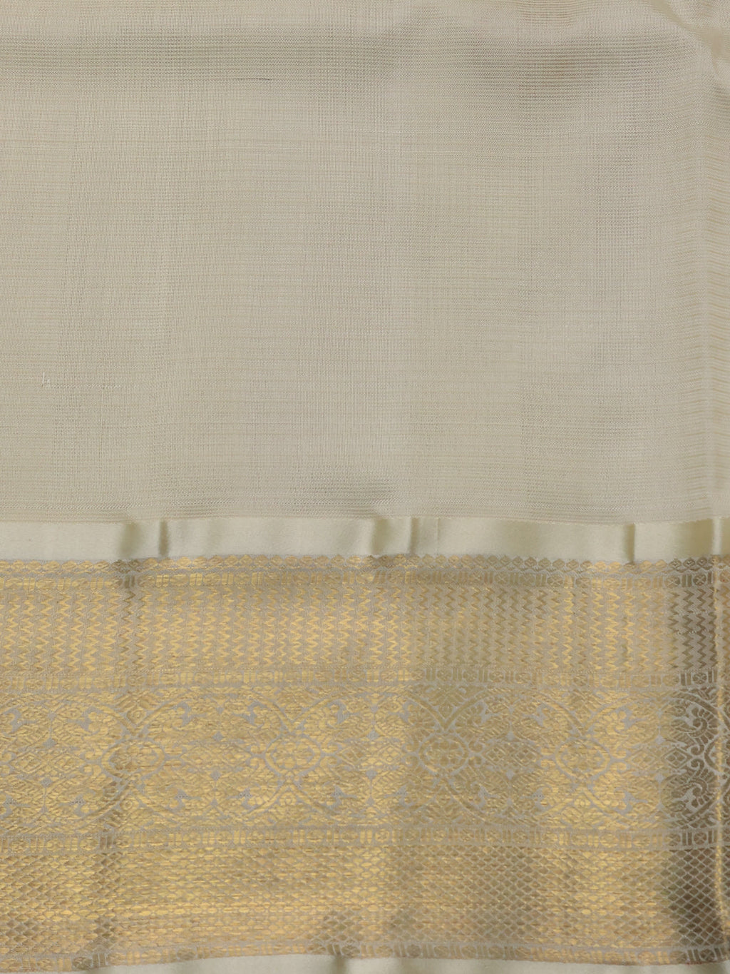 Off White Pure Kanchipuram Kota Saree