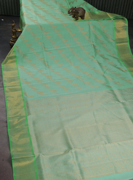 Teal Green Pure Kanchipuram Kota Saree