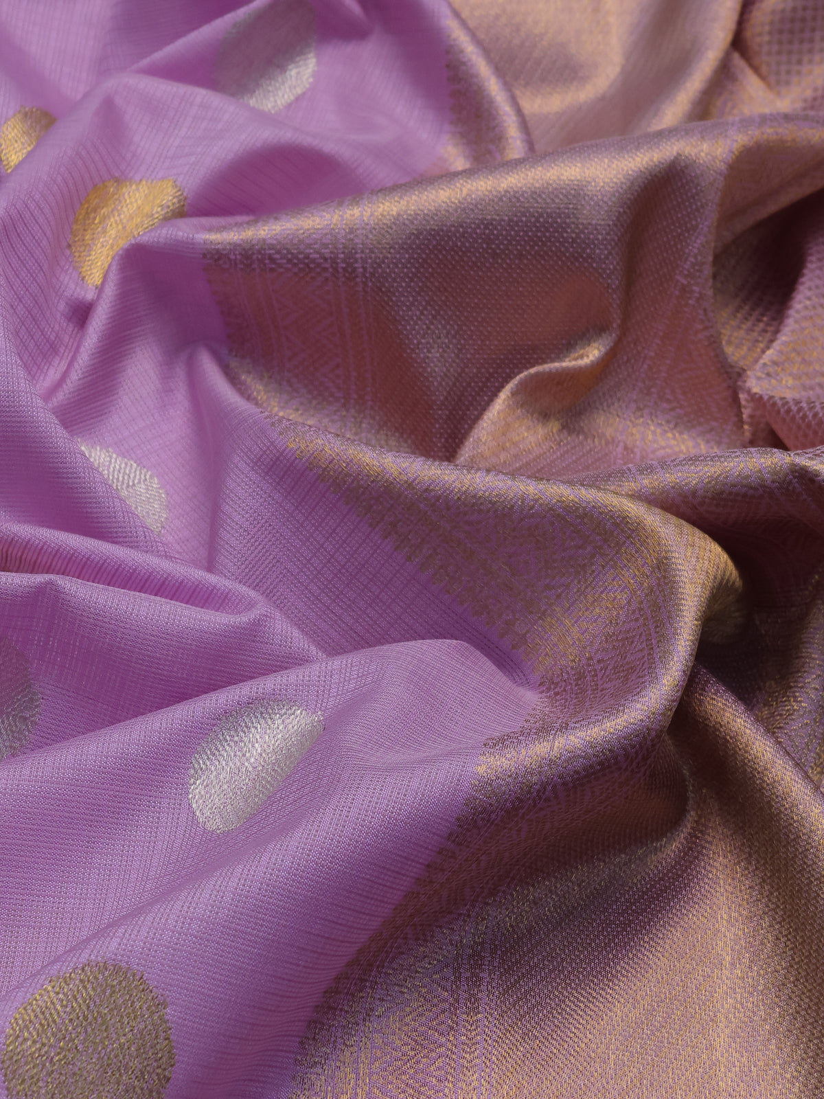 Lavender Pure Kanchipuram Kota Saree
