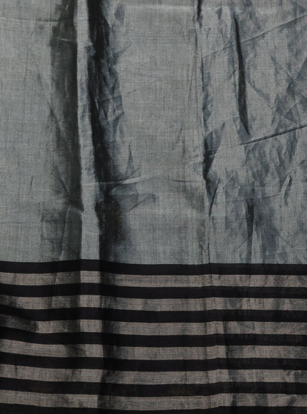 Gold-Grey Black Tissue Silk Saree With Zardosi Work